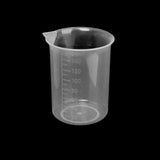 Maxbell 5pcs Assorted Sizes Plastic Lab Beakers Test Measuring Graduated Cup