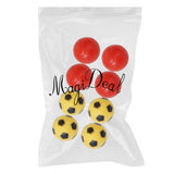 Maxbell 8pcs 36mm RED & Yellow Plastic SOCCER TABLE football REPLACEMENT FOOSBALL BALLS