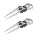 Maxbell Silver Golfer Club Golf Divot Tool with Ball Marker Repair Tool