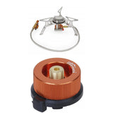 Maxbell Camp Backpacking Gas Stove Propane Butane Burner+Transfer Nozzle Connector