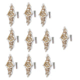 Maxbell 10x Antique Silver Rose Cabinet Drawer Bin Closet Door knobs Handles Length103mm