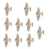 Maxbell 10x Antique Silver Rose Cabinet Drawer Bin Closet Door knobs Handles Length103mm