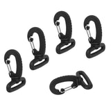 Maxbell 5 x Plastic Rotary 38mm Strap Backpack Bag Hook Clasp Clip Hanger Black