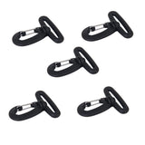 Maxbell 5 x Plastic Rotary 38mm Strap Backpack Bag Hook Clasp Clip Hanger Black