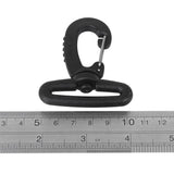 Maxbell 2pcs Plastic Rotary 38mm Strap Backpack Bag Hook Clasp Clip Hanger Black