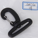 Maxbell 2pcs Plastic Rotary 38mm Strap Backpack Bag Hook Clasp Clip Hanger Black