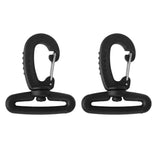 Maxbell 2pcs Plastic Rotary 38mm Strap Backpack Bag Hook Clasp Clip Hanger Black