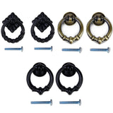 Maxbell 6pcs Vintage Nickel Cabinet Drawer Dresser Cupboard Door Pull Ring Handle Knobs