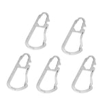 Maxbell 5 Pcs Multifunction Stainless Steel Carabiner Hook Clasp Buckle w/ Scale Camping Hiking Climbing Keychain