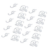 Maxbell 10pcs I Do Wedding Bridal Shoes Sticker Rhinestone Motif - Clear