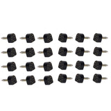Maxbell Footful 12Pair 606+606A Style Black PU Heel Plate Repair Tip Pin Taps Dowel Lift