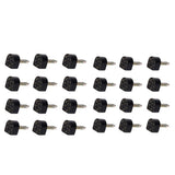 Maxbell Footful 12Pair 606+606A Style Black PU Heel Plate Repair Tip Pin Taps Dowel Lift
