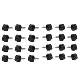 Maxbell Footful 12Pair 606+606A Style Black PU Heel Plate Repair Tip Pin Taps Dowel Lift