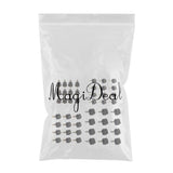 Maxbell Footful 24 Pairs Black PU Heel Plate Repairing Tips Pin Taps Dowel Lift 4 Sizes