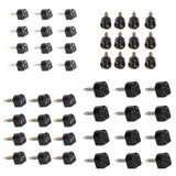 Maxbell Footful 24 Pairs Black PU Heel Plate Repairing Tips Pin Taps Dowel Lift 4 Sizes