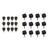 Maxbell 12 Pair Black PU High Heel Plates Shoes Heel Replacements Repair Tips Taps
