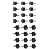 Maxbell 12 Pair Black PU High Heel Plates Shoes Heel Replacements Repair Tips Taps