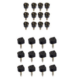 Maxbell 12 Pair Black PU High Heel Plates Shoes Heel Replacements Repair Tips Taps