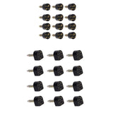 Maxbell 12 Pair Black PU High Heel Plates Shoes Heel Replacements Repair Tips Taps