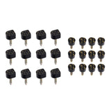 Maxbell 12 Pair Black PU High Heel Plates Shoes Heel Replacements Repair Tips Taps