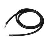 Maxbell 2 Pieces 3mm Black Rubber Cord Necklace with Stainless Steel Closure Clasp