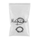 Maxbell 2 Pieces 3mm Black Rubber Cord Necklace with Stainless Steel Closure Clasp