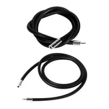 Maxbell 2 Pieces 3mm Black Rubber Cord Necklace with Stainless Steel Closure Clasp