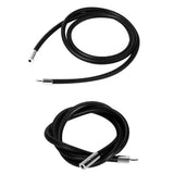 Maxbell 2 Pieces 3mm Black Rubber Cord Necklace with Stainless Steel Closure Clasp