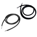 Maxbell 2pcs Women 3mm Black Rubber Cord Chain Choker Necklace 20/16" Steel Clasp