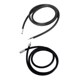 Maxbell 2pcs Women 3mm Black Rubber Cord Chain Choker Necklace 20/16" Steel Clasp