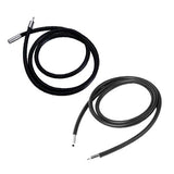 Maxbell 2pcs Women 3mm Black Rubber Cord Chain Choker Necklace 20/16" Steel Clasp