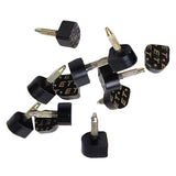 Maxbell 24 Pairs Black PU High Heel Plates Replacements Shoes Repair Tips Taps Caps