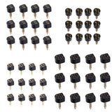 Maxbell 24 Pairs Black PU High Heel Plates Replacements Shoes Repair Tips Taps Caps