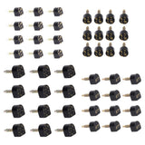 Maxbell 24 Pairs Black PU High Heel Plates Replacements Shoes Repair Tips Taps Caps