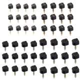 Maxbell 24 Pairs Black High Heel Plates Replacements Shoes Repair Tips Taps Caps