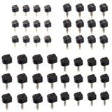 Maxbell 24 Pairs Black High Heel Plates Replacements Shoes Repair Tips Taps Caps