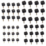 Maxbell 24 Pairs Black High Heel Plates Replacements Shoes Repair Tips Taps Caps