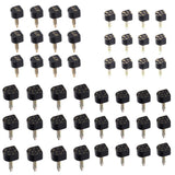 Maxbell 24 Pairs Black High Heel Plates Replacements Shoes Repair Tips Taps Caps