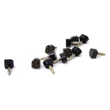 Maxbell 24 Pairs Black High Heel Plates Replacements Shoes Repair Tips Taps Caps