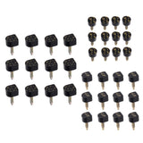 Maxbell 18 Pairs Black PU High Heel Plates Replacements Shoes Repair Tips Taps Caps