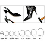 Maxbell 18 Pairs Black PU High Heel Plates Replacements Shoes Repair Tips Taps Caps