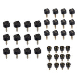 Maxbell 18 Pairs Black PU High Heel Plates Replacements Shoes Repair Tips Taps Caps