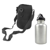 Maxbell Maxbell 2L Stainless Steel Sports Drink Water Bottle with Snap Hook + Black Soft Protector Cover Bag