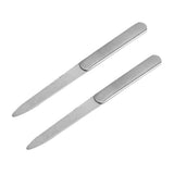 Maxbell Maxbell 2x Stainless Steel Nail File Pusher Manicure Pedicure Kit Nail Art Tool