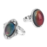 Maxbell 1 Set 2-Style Vintage Oval Colour Changing Emotion Feeling Mood Band Finger Ring