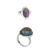 Maxbell 1 Set 2-Style Vintage Oval Colour Changing Emotion Feeling Mood Band Finger Ring