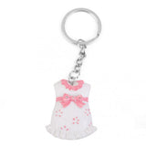 Maxbell Lovely Baby Girl Dress Design Keyring Keychain Keyfob Wedding Birthday Party Supplies Pink 4.13 inch