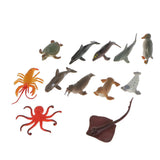 Maxbell Maxbell 24Plastic Marine Animal Figure Ocean Creatures Dolphin Turtle Angel Fish Toy