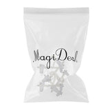 Maxbell 5x Pearl Beaded Clothes Pants Hanger Trousers Dress Holder with Clip White - Aladdin Shoppers