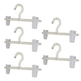 Maxbell 5x Pearl Beaded Clothes Pants Hanger Trousers Dress Holder with Clip White - Aladdin Shoppers